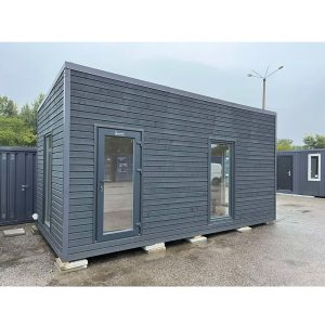 Bureau de jardin 18 m2 bardage bois anthracite